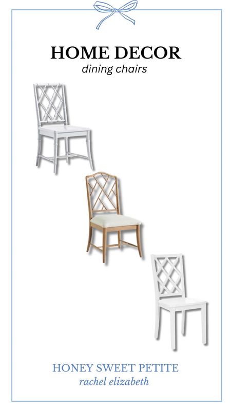 Dining chairs 

Home decor 
Dining room 
Living room
Kitchen 
Style tip 

Honey sweet petite 

#LTKstyletip #LTKhome #LTKover40