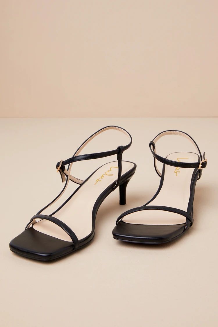 Magritte Black Slingback Ankle Strap Sandals | Lulus