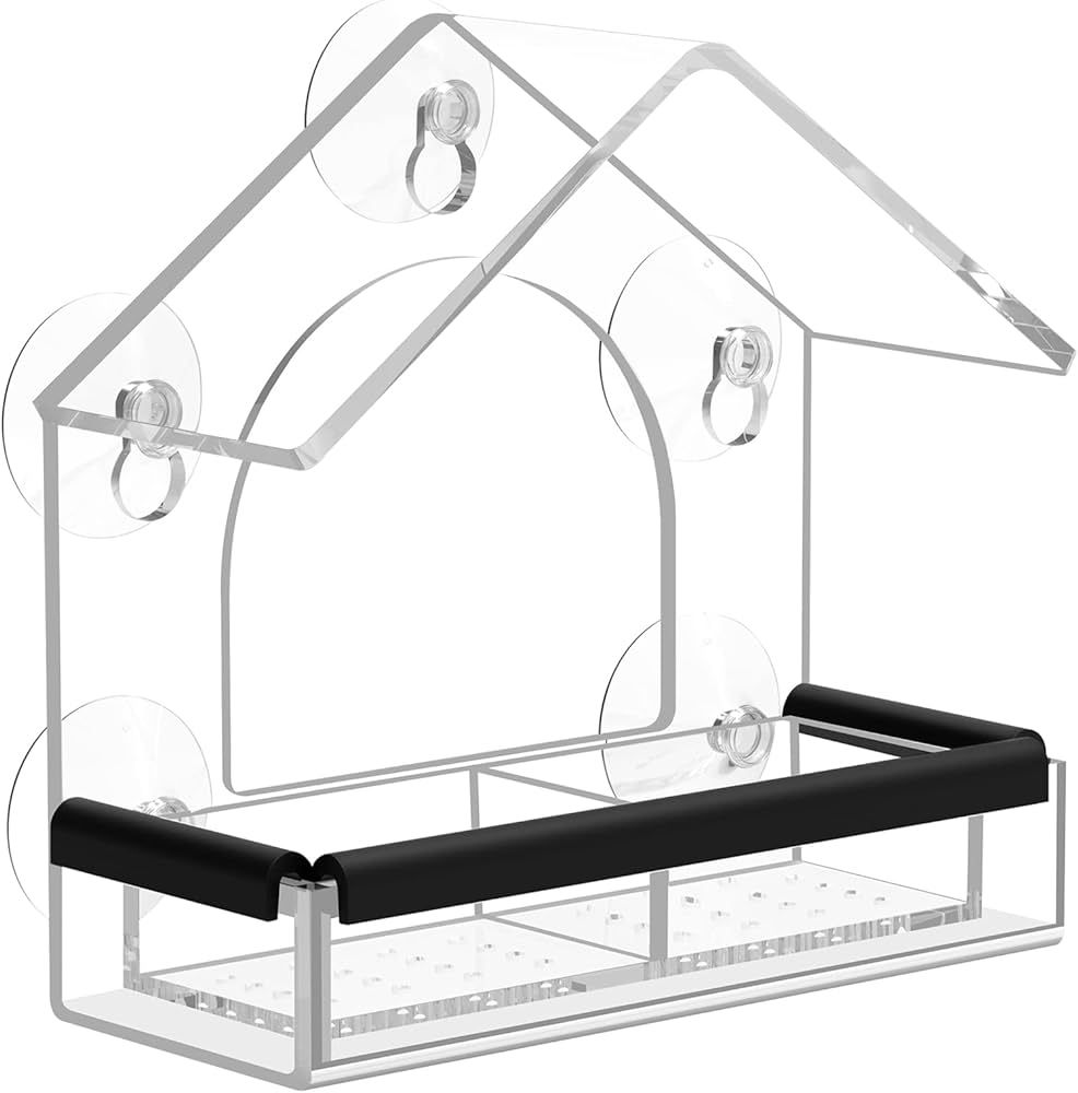 Clear Window Bird Feeder with 5 Extra Strong Suction Cups, DY-SKTY Sturdy and Durable Acrylic Bir... | Amazon (US)