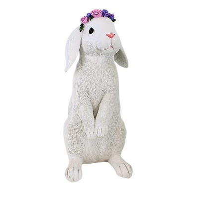Roman 12.0 Inch Standing Bunny With Flower Crown Easter Figurine , Lightweight Spring Decor Easter Rabbit Flower Crown (1PC) | Target