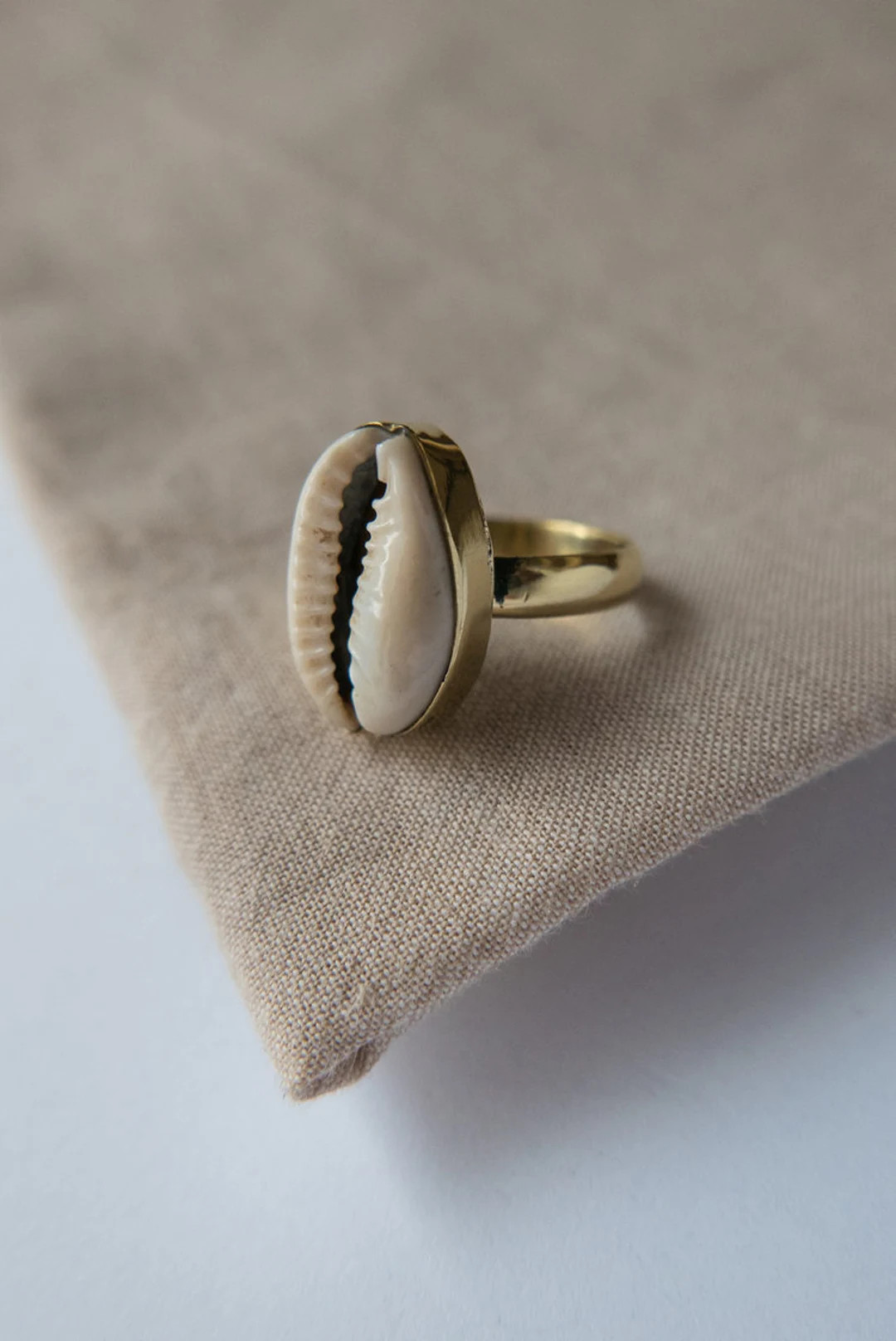 Cowrie Shell Ring, sea, statement, bold, la mer, simple, bohemian, boho, jewellery, free size, go... | Etsy (US)