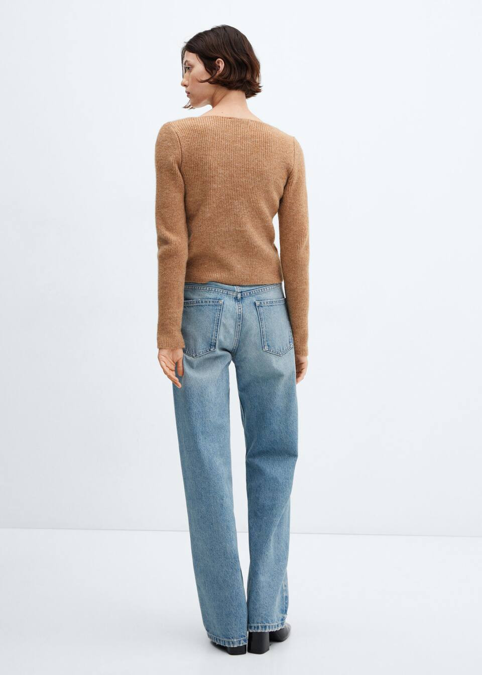 Boat-neck knitted sweater -  Women | Mango United Kingdom | MANGO (UK)