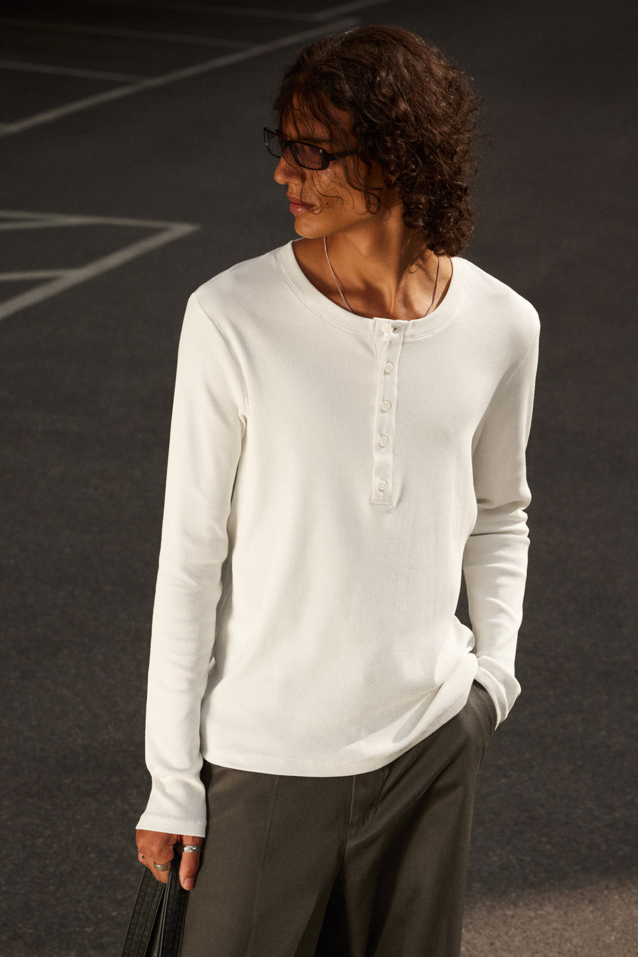 T-shirt Henley manches longues | H&M (FR, IT, ES, PT, BE)