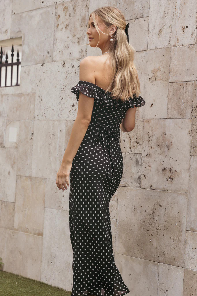 Layana Midi Dress - Black/White | Petal & Pup (US)