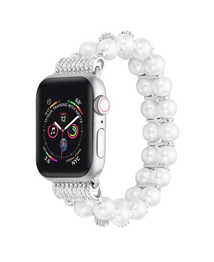 Posh Tech Unisex White Skinny Faux Pearl Band for Apple Watch, 38mm & Reviews - All Fashion Jewel... | Macys (US)