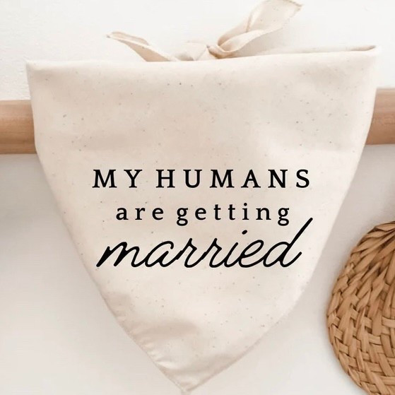 My humans are getting married dog bandana from ShopZOAH

wedding | engagement announcement | proposal | gift 

#LTKFindsUnder50 #LTKWedding #LTKGiftGuide