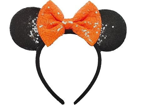 XINXIYAN Mouse Ears Headbands for Women Glitter Sequin Mouse Ears Bow Headband Birthday Party Pri... | Amazon (US)