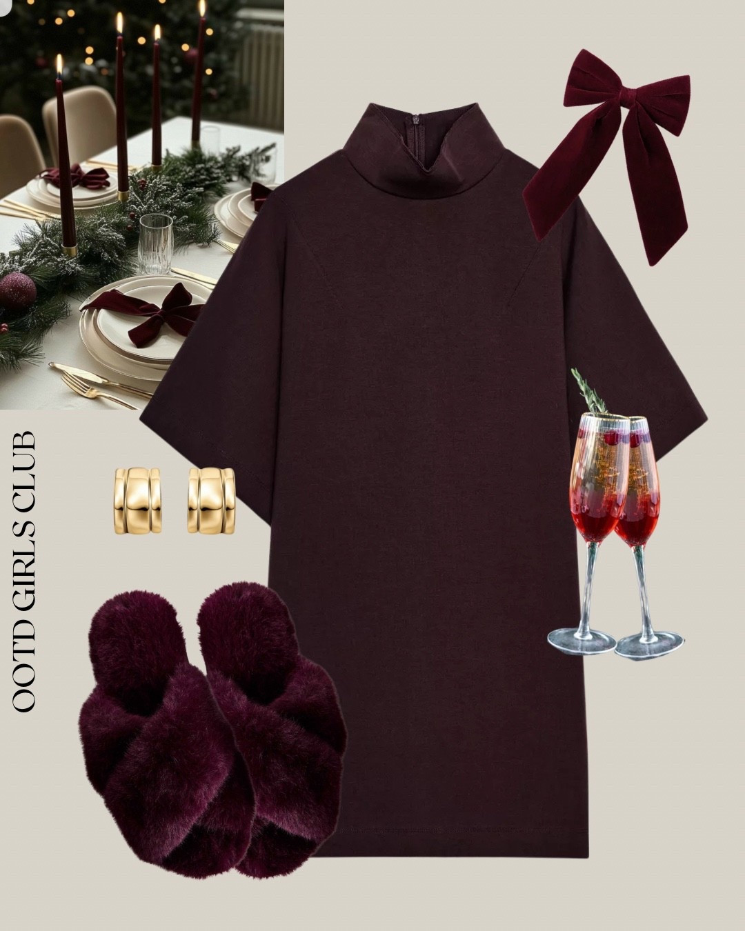 A burgundy Christmas outfit idea - Christmas Day - girls Xmas outfit - festive look 

#LTKhome #LTKwinter #LTKeurope