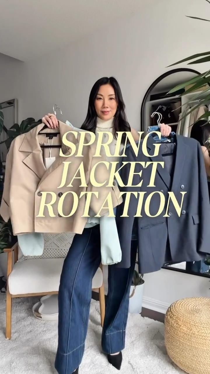 Four jackets to refresh your spring wardrobe! 

I came home with the jacket lineup I didn’t know I needed — a cropped trench from @zara, a @levis denim jacket, a navy pinstripe blazer from @uniqlocanada , and a suede bomber from @hm . 

#springoutfits #capsulewardrobe #elevatedbasics #springjacket