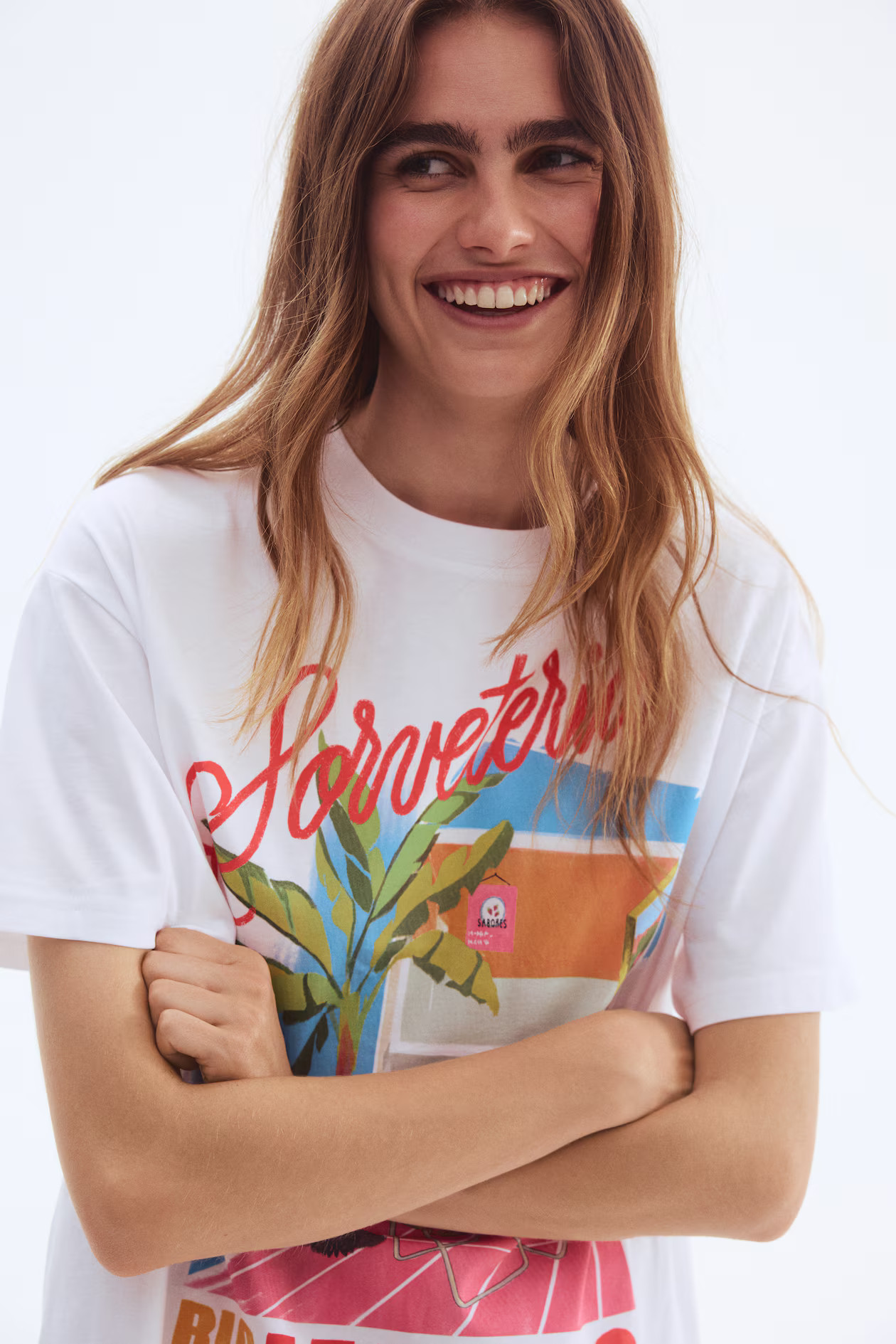 Oversized T-Shirt - White/Sorveteria - Ladies | H&M US | H&M (US + CA)