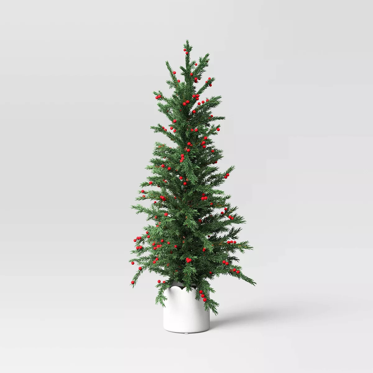 Christmas Classic Artificial Tree in Scallop Pot Medium - Threshold™ | Target
