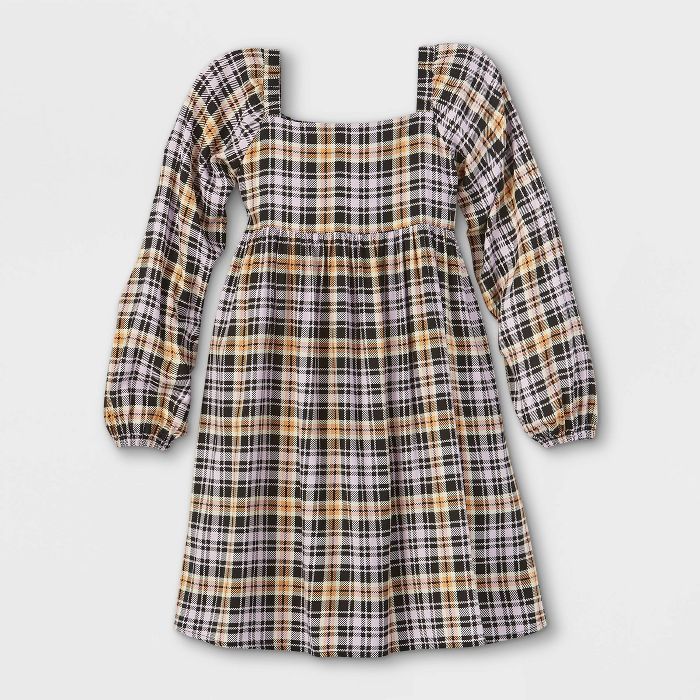 Girls' Long Sleeve Square Neck Dress - art class™ | Target