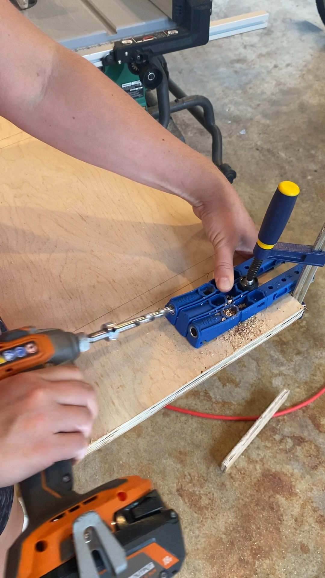 Pocket hole jig… there are fancier options, but this jig has been all that I’ve needed for my projects so far. Clamp included in the set from Amazon. 

#LTKhome