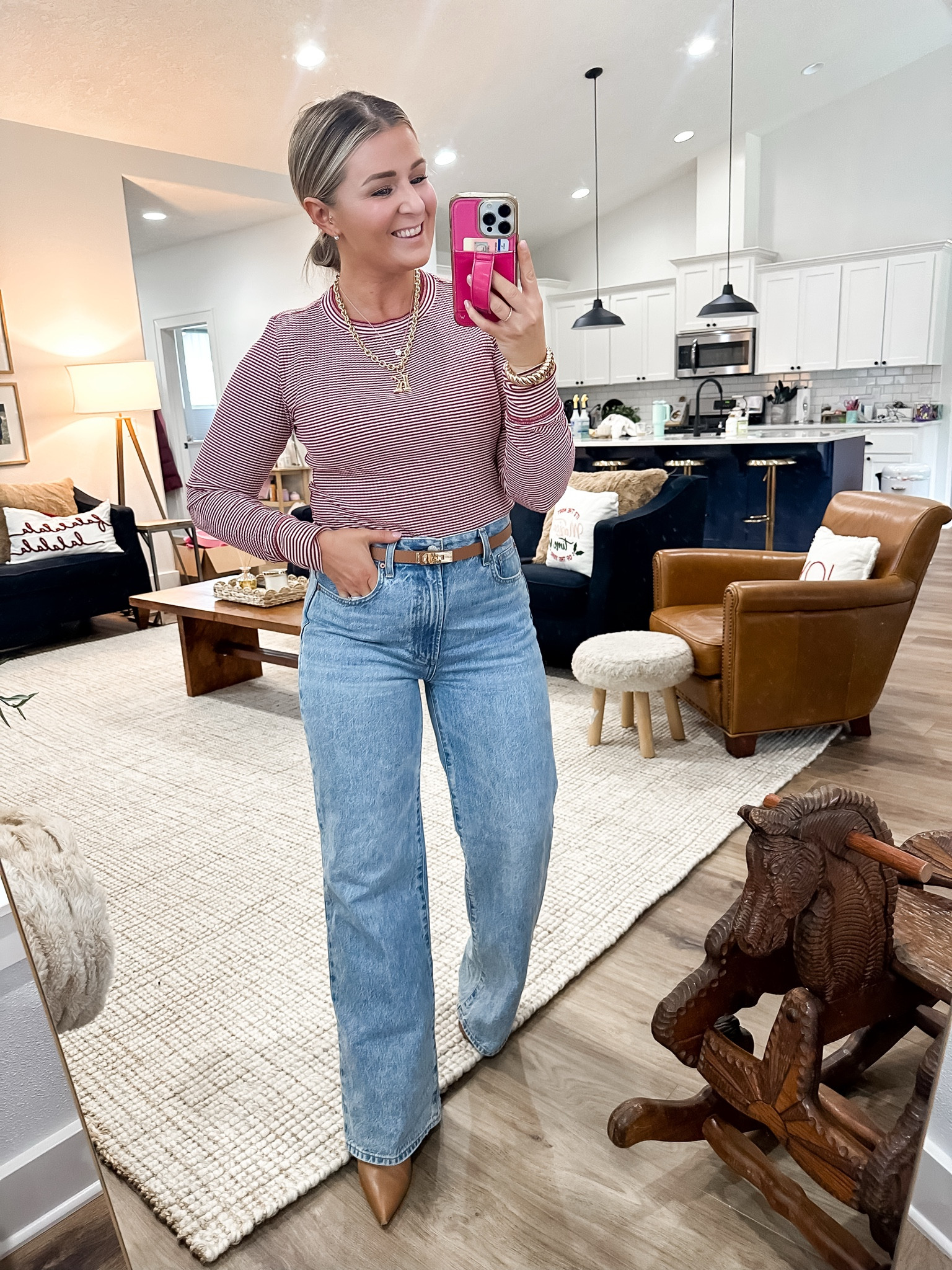 Outfit 
Aritzia jeans 27 regular
Aerie shirt - medium 

#LTKSaleAlert #LTKFindsUnder100 #LTKCyberWeek