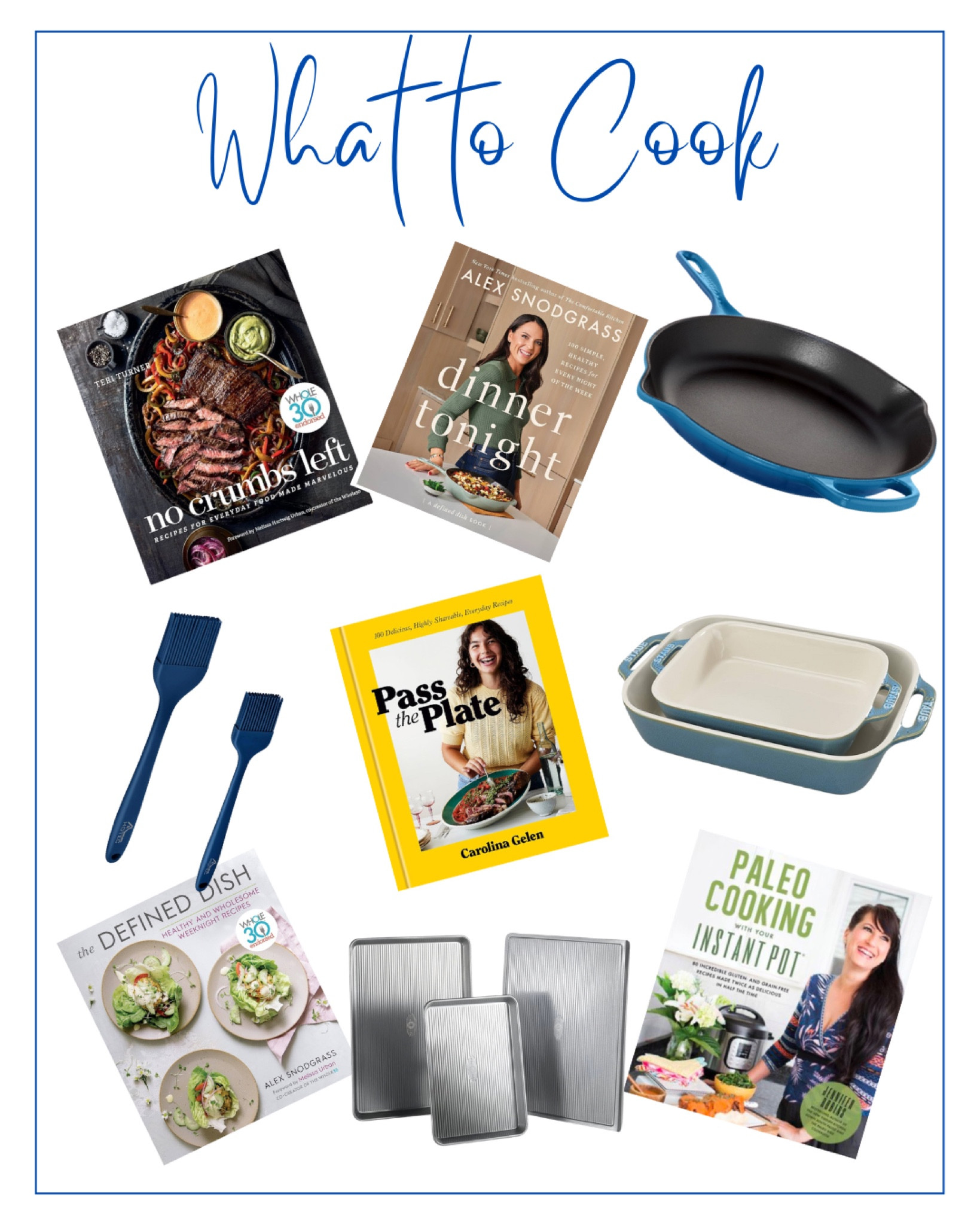 Cookbooks I go to over and over again! Tasty, kid approved, simple and healthy! Don’t forget the good pans that clean easy as well!  It really does make a difference in the weeknight cooking!

#LTKFamily #LTKGiftGuide #LTKHome