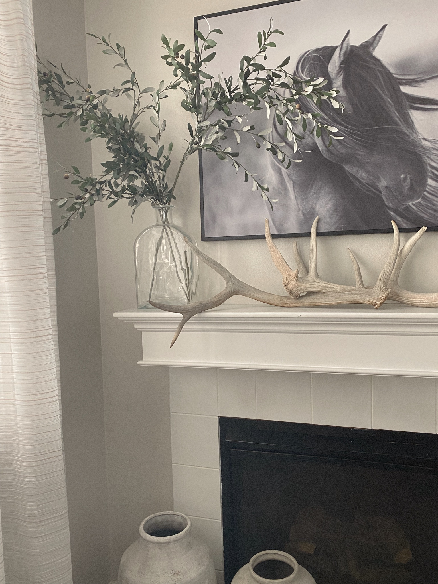 Neutral home, mantle styling, modern western decor, Pottery Barn 

#LTKHome