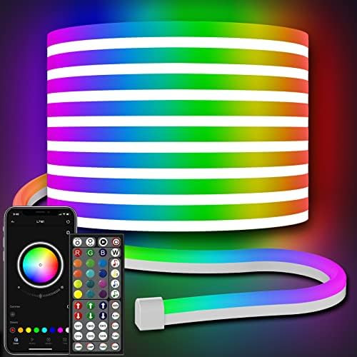32.8Ft Neon Rope Lights,Flexible Led Rope Lights Control with App/Remote,Multiple Modes RopeLight... | Amazon (US)