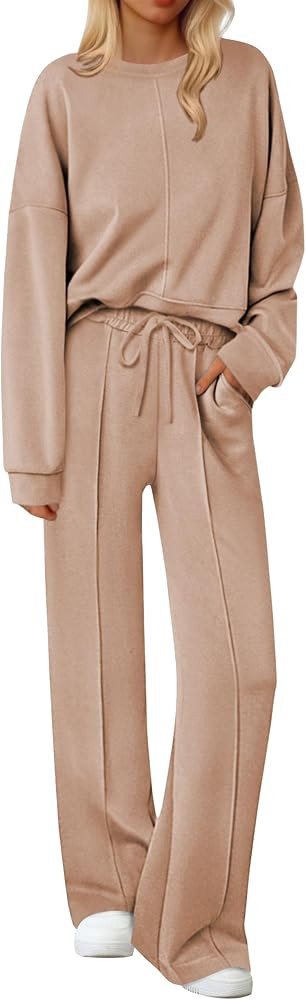 Ekouaer Pajama Sets Women 2 Piece Long Sleeve Sleepwear Cozy Pjs Loungewear | Amazon (US)
