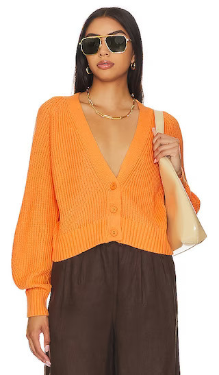 525 America Rumi Shaker Cardigan in Orange. - size L | Revolve Clothing (Global)