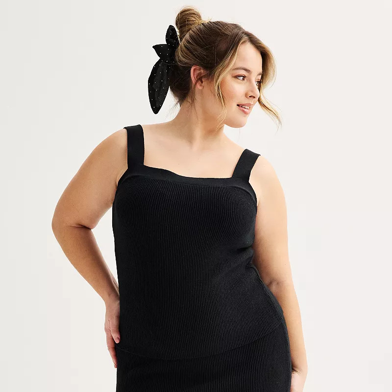 Juniors' Plus Size SO® Sweater Rib Crop Tank Top | Kohl's