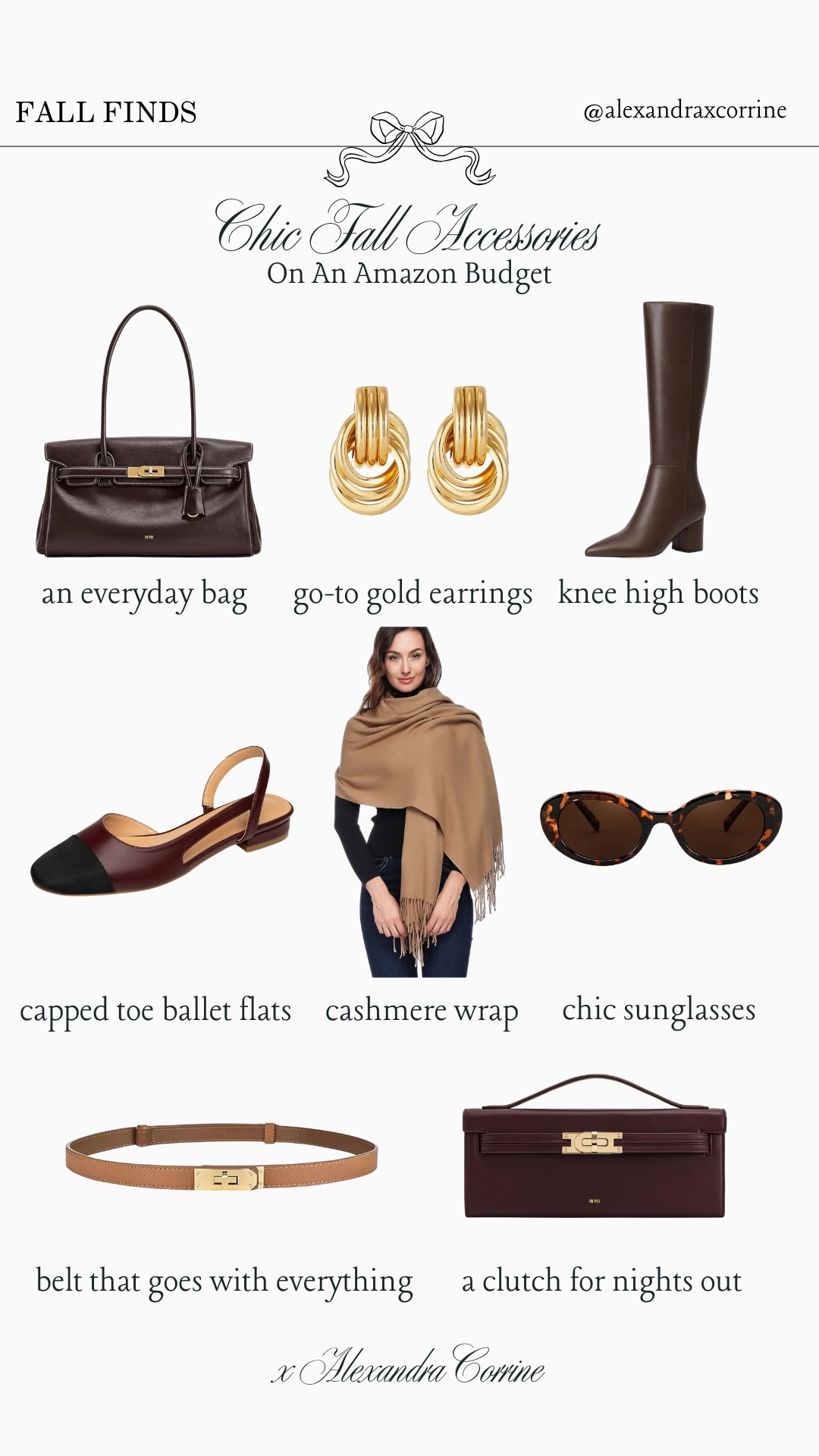 Chic fall accessories from Amazon 🤎

Amazon, bougie on a budget, luxury for less, Amazon fashion, jewelry, shoes, boots, ballet flats, purse, bag, belt, sunglasses, chocolate brown, designer dupe 

#LTKFindsUnder100 #LTKStyleTip #LTKSeasonal