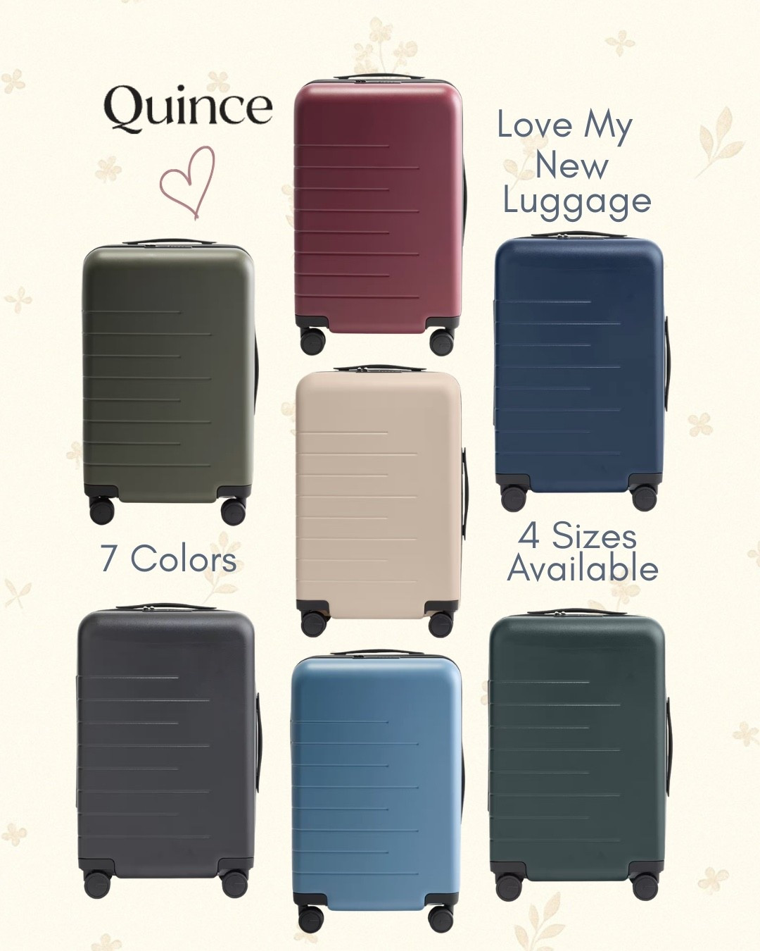 Loving this @onequince  luggage - lightweight but super sturdy with 360° spinner wheels, TSA lock, expandable packing space, interior compression, and a removable laundry bag 🙌

Comes in multiple sizes and colors. The small carry-on fits overhead bins on major airlines, and the compression system helps me pack so much more while staying organized. Such amazing quality for the price ✈️🤍

#QuincePartner

#LTKTravel