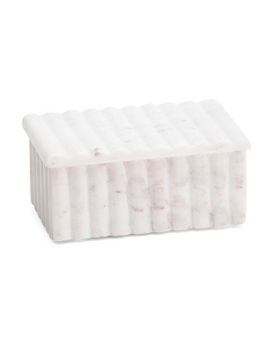 Ridged Marble Box | Marshalls