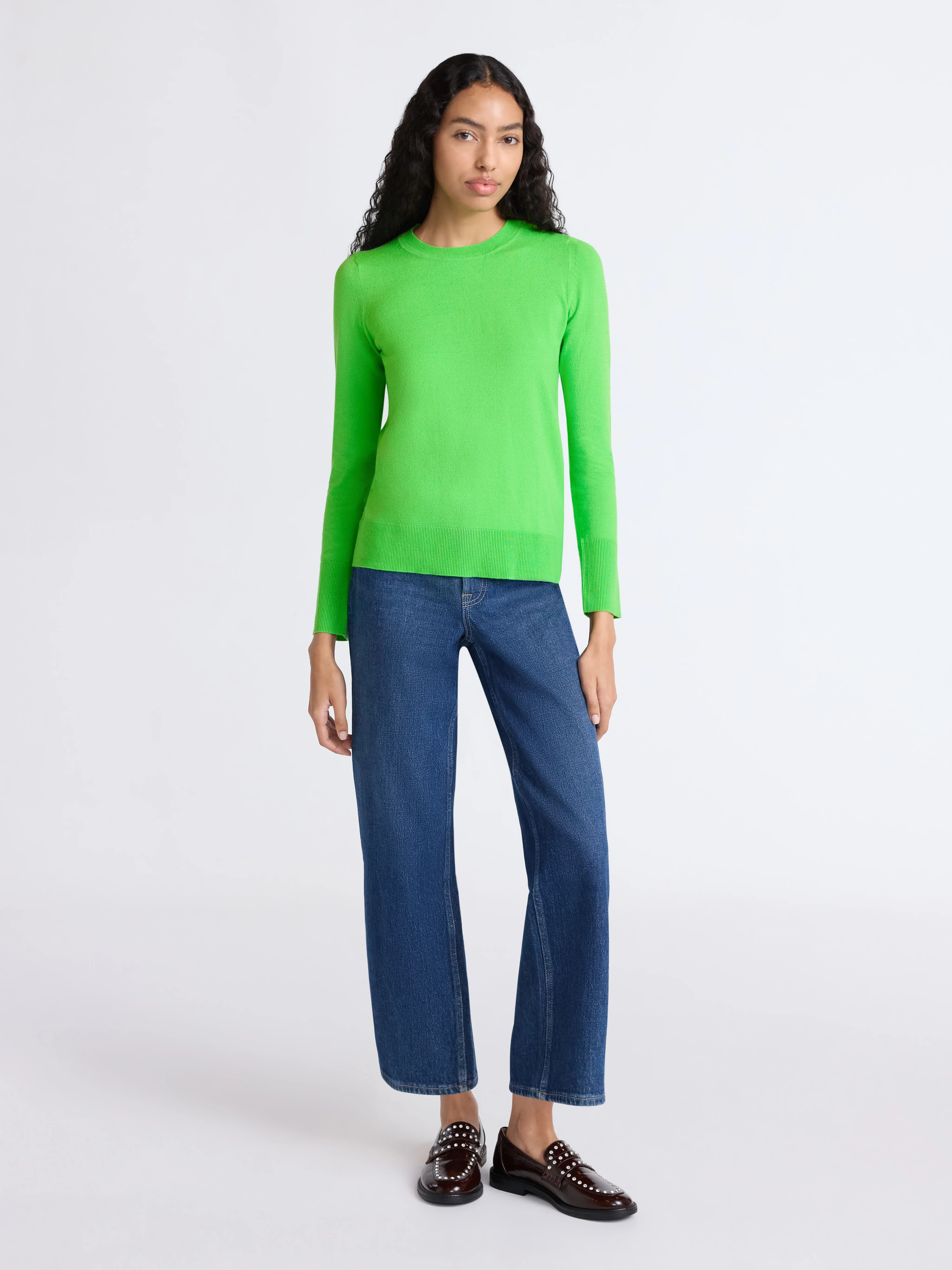 Free Assembly Women's and Women's Plus Cozy Yarn Crewneck Sweater with Long Sleeves. Lightweight,... | Walmart (US)