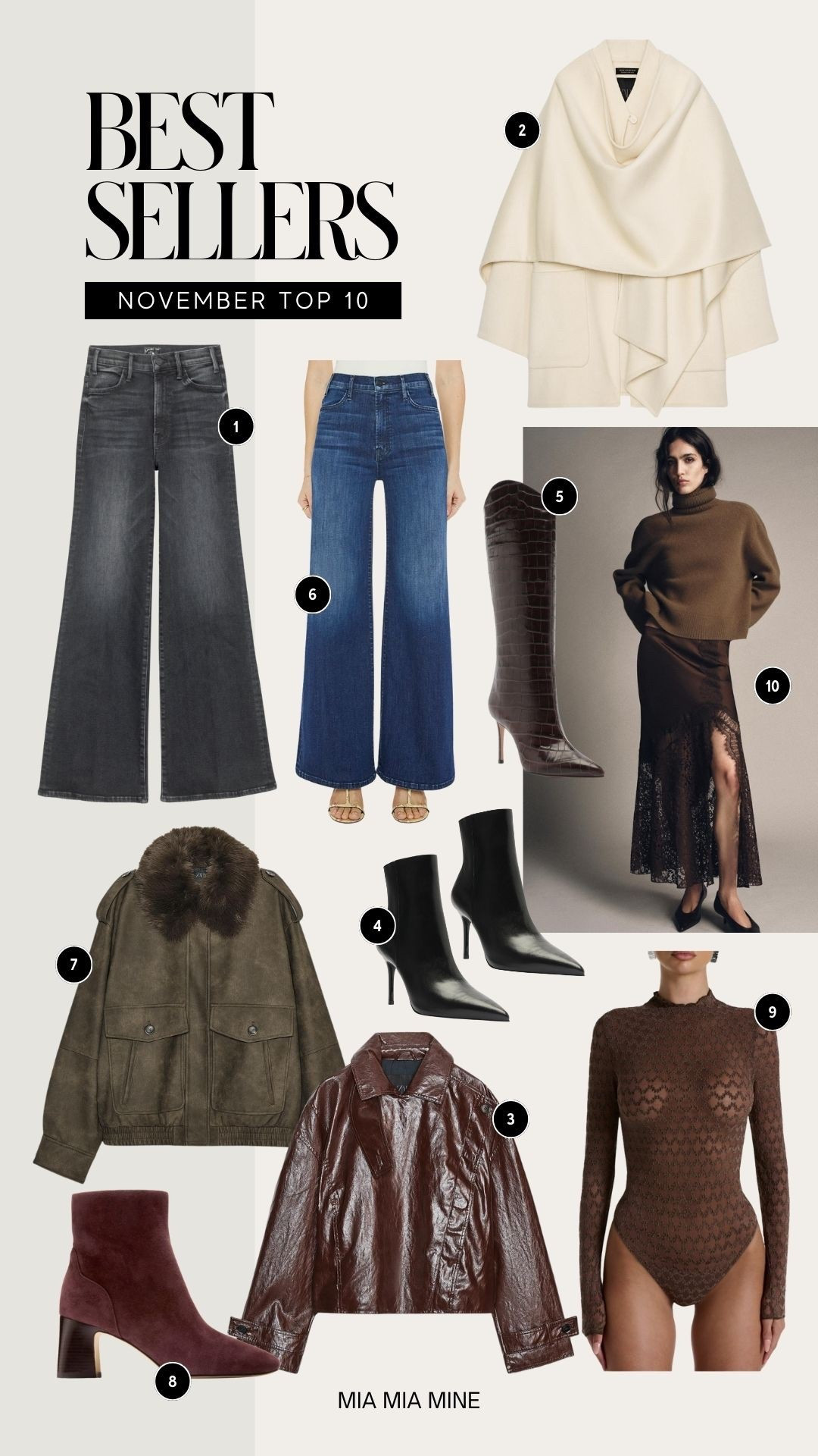 November best sellers
Mother hustler jeans
Schutz black booties
Zara white poncho
Zara shiny jacket
Zara suede and fur collar jacket
Cole Haan suede booties
Naked wardrobe brown bodysuit
Zara lace maxi skirt 



#LTKSeasonal #LTKFindsUnder100 #LTKSaleAlert