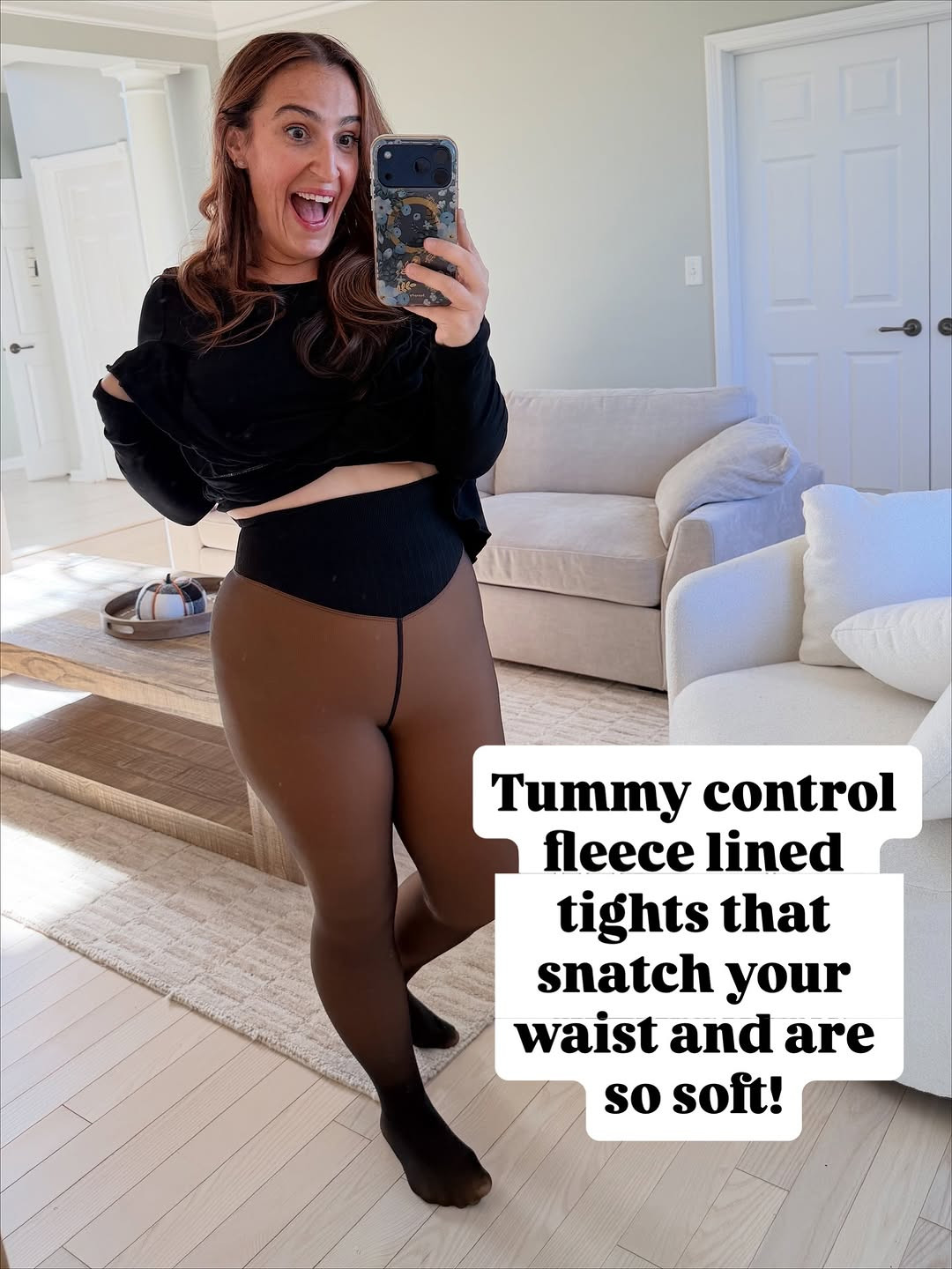 My second secret of the day for keeping warm and still looking cute. The answer to all those winter gatherings that you want to wear a dress to, but you want to be warm!
Bonus is the shaping! Love! Wearing a medium. 

#fleecetights #winteroutfit #churchdress #holidaydress #winterweddingguest 

 #LTKHoliday #LTKSeasonal #LTKOver40