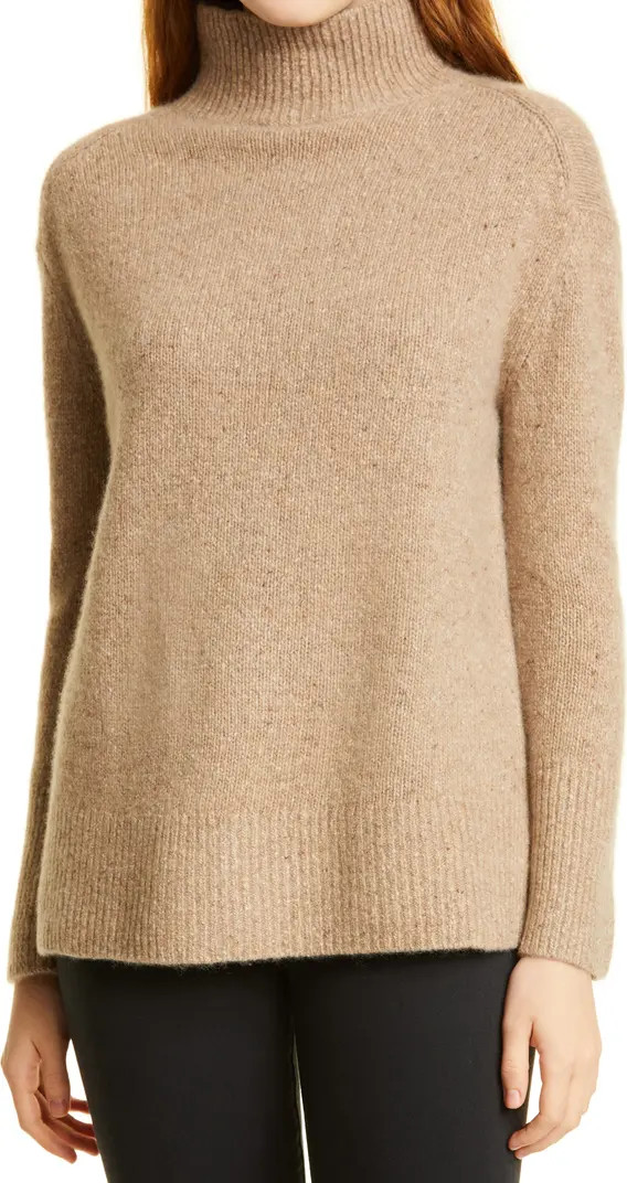 Donegal Side Slit Cashmere Turtleneck Sweater | Nordstrom