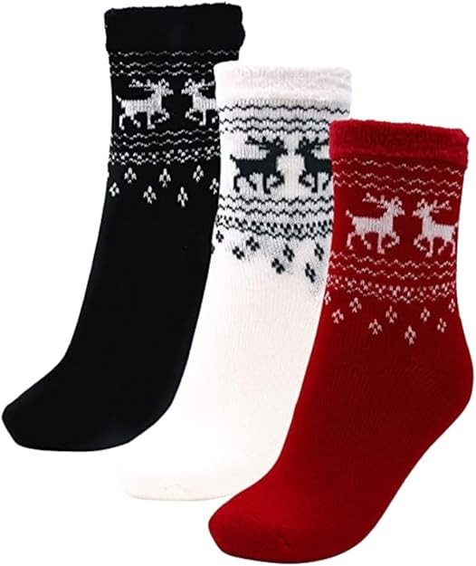 3 Pairs Cozy Cabin Socks for Women - Aloe Infused Fuzzy Fluffy Comfortable Socks | Amazon (US)