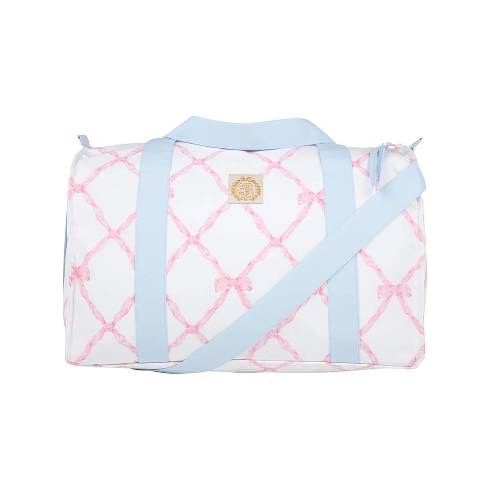 Stewart Sleepover Tote - Belle Meade Bow with Buckhead Blue | The Beaufort Bonnet Company