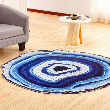 Siaonvr Anti-Skid Geode Rock Floor Rug Dining Living Room Bedroom Carpet Floor Mat BU M | Walmart (US)