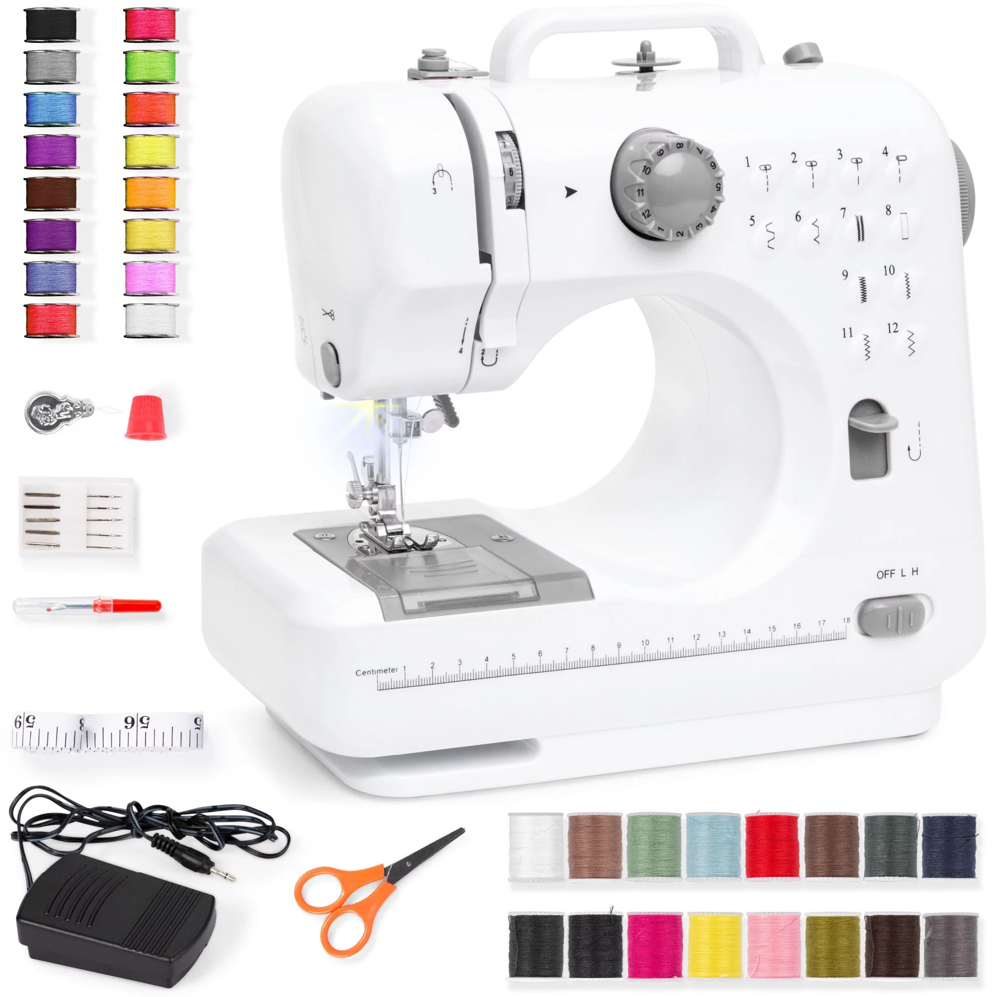Best Choice Products 6V Portable Sewing Machine, 42-Piece Beginners Kit w/ 12 Stitch Patterns - G... | Walmart (US)