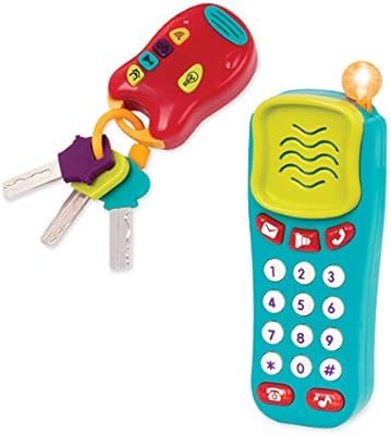 Battat Combo Set - Light & Sound Phone + Keys - Toddlers Ages 0+ (2 Piece) | Amazon (US)