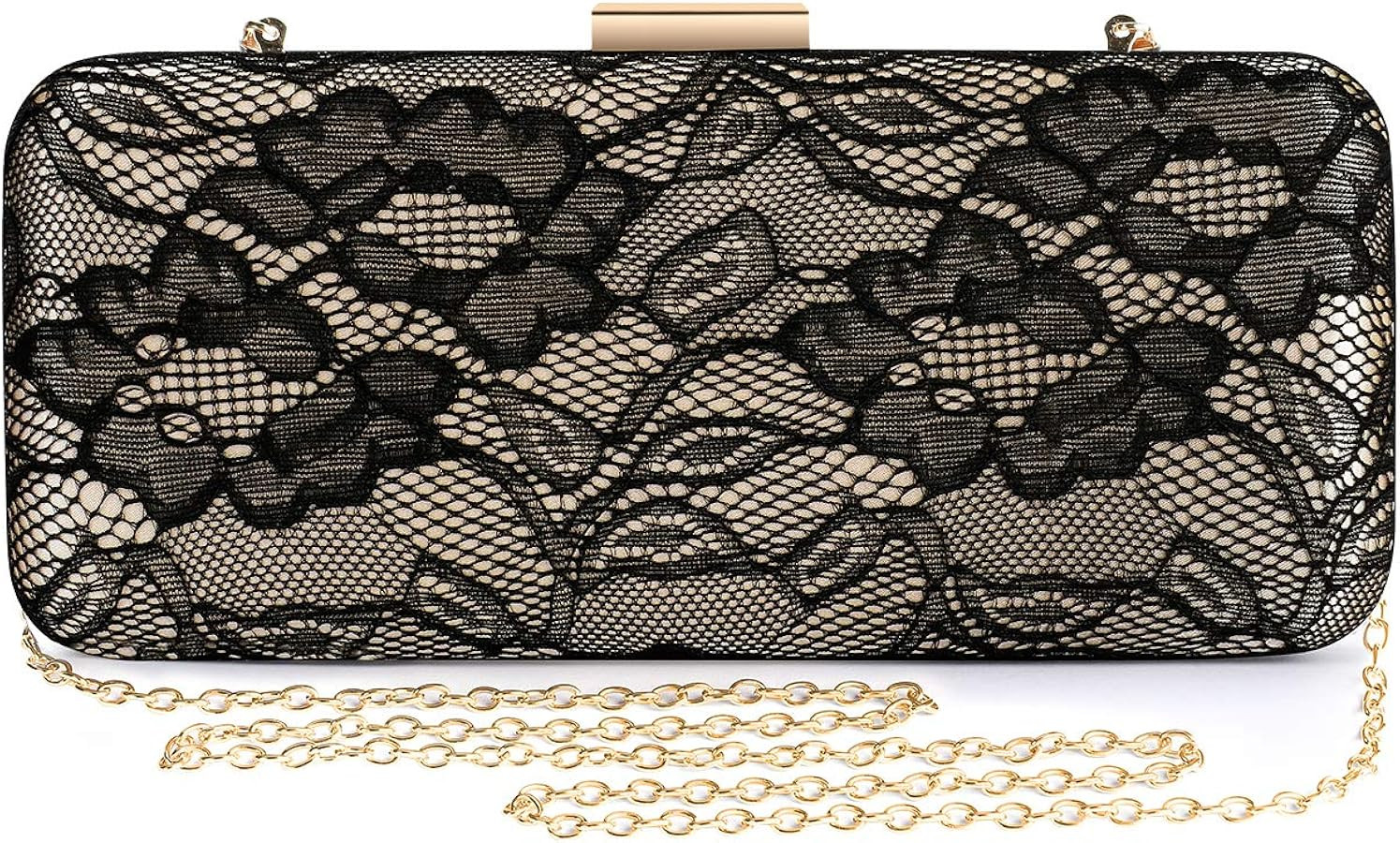 Women's Elegant Floral Lace Clutch Formal Evening Prom Handbag Purse | Amazon (US)