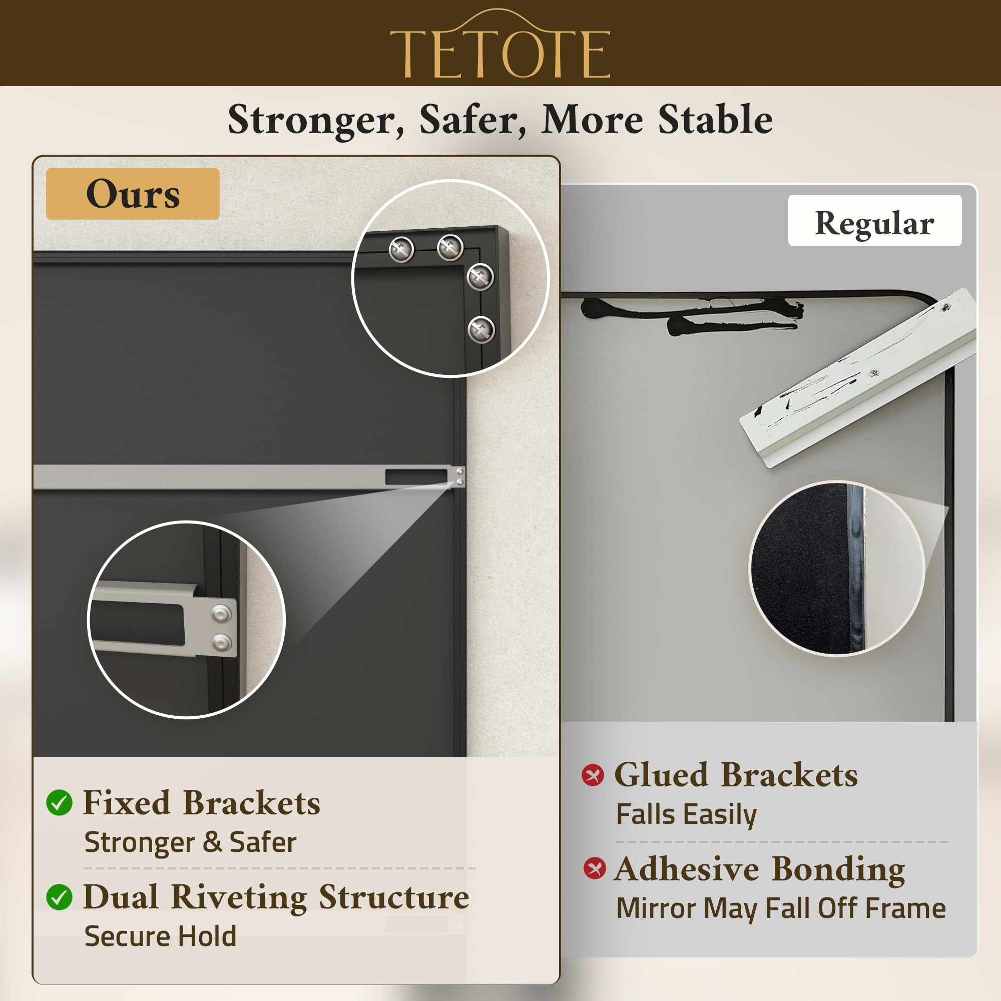 TETOTE Black Mirror for Bathroom Sink 24" x 36" Matte Black Beveled Metal Frame Bathroom Vanity R... | Amazon (US)