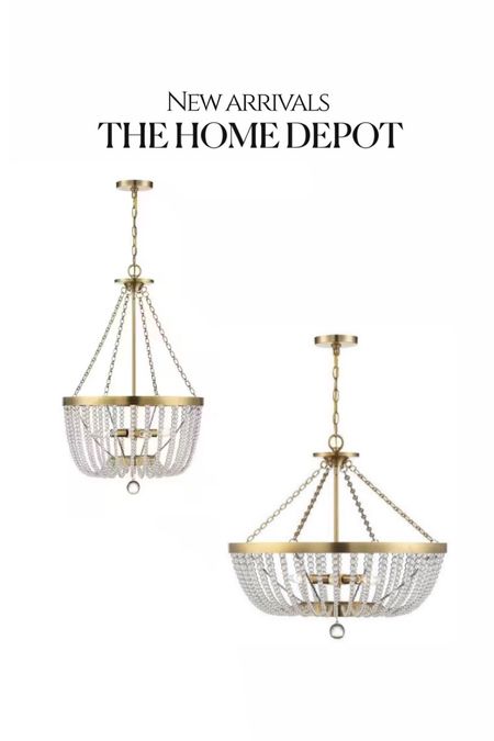 New crystal and brass pendant lights, gold chandeliers new arrivals the Home Depot kitchen dining room entry bedroom 

#LTKhome #LTKstyletip #LTKFind