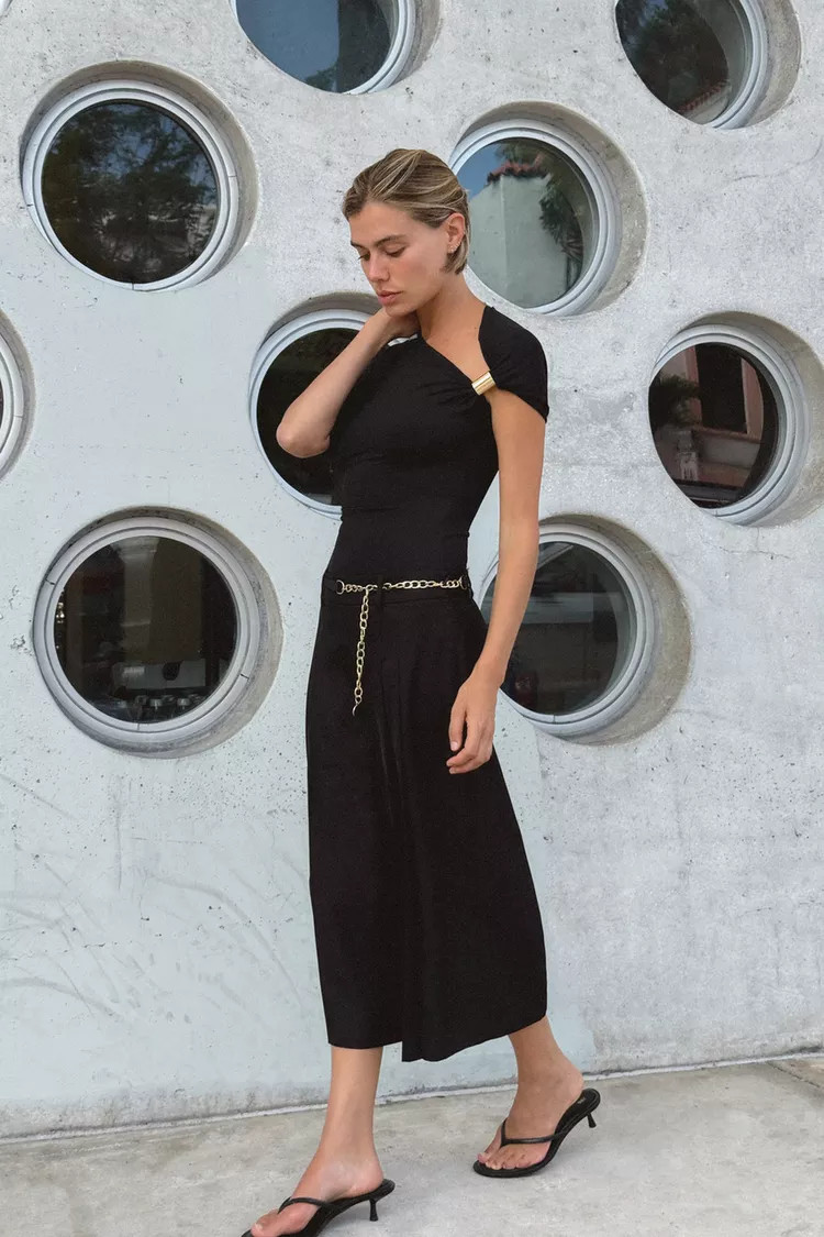 ASYMMETRIC POLYAMIDE TOP | Zara US