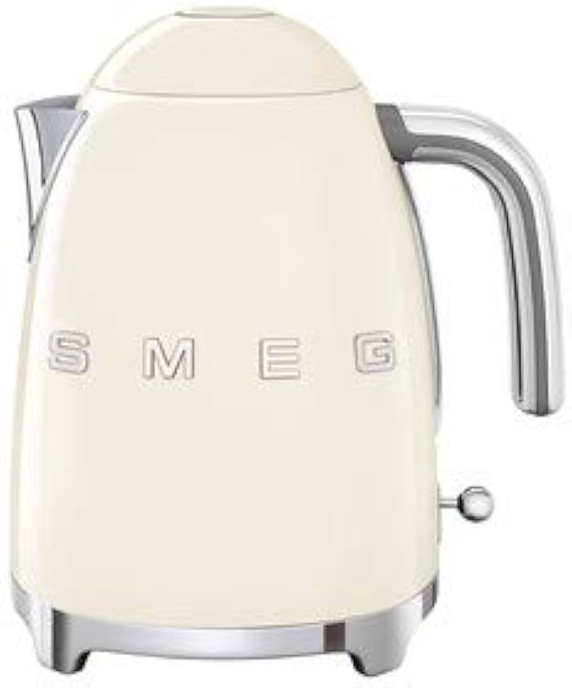 Smeg KLF03CRUS 50's Retro Style Aesthetic Electric Kettle with Embossed Logo, Cream | Amazon (US)