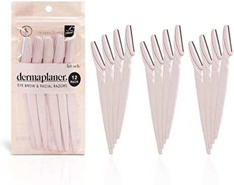 Kitsch Dermaplaning Tool Set - Facial Hair Removal for Women, Face Razors for Women, Peach Fuzz &... | Amazon (US)