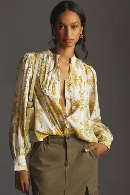 By Anthropologie Long-Sleeve Peasant Buttondown | Anthropologie (US)