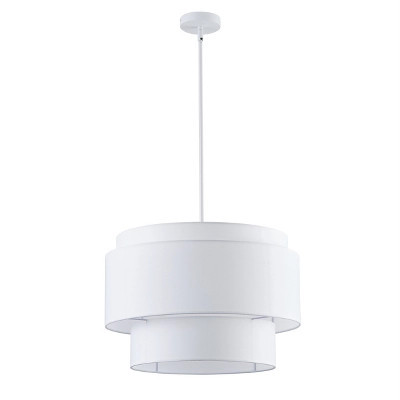 Dewdrop 4-Light Farmhouse Drum Chandelier, 21.65 Inch Large Pendant Light with Beige Fabric Shade, Modern Boho Hanging Fixture | Target