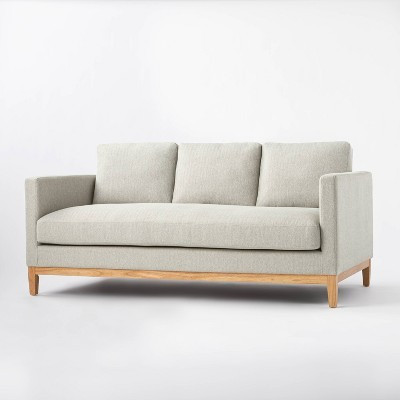 Woodland Hills Wood Base Sofa Light Gray - Threshold™ designed with Studio McGee: Upholstered Couch, 3-Seater | Target