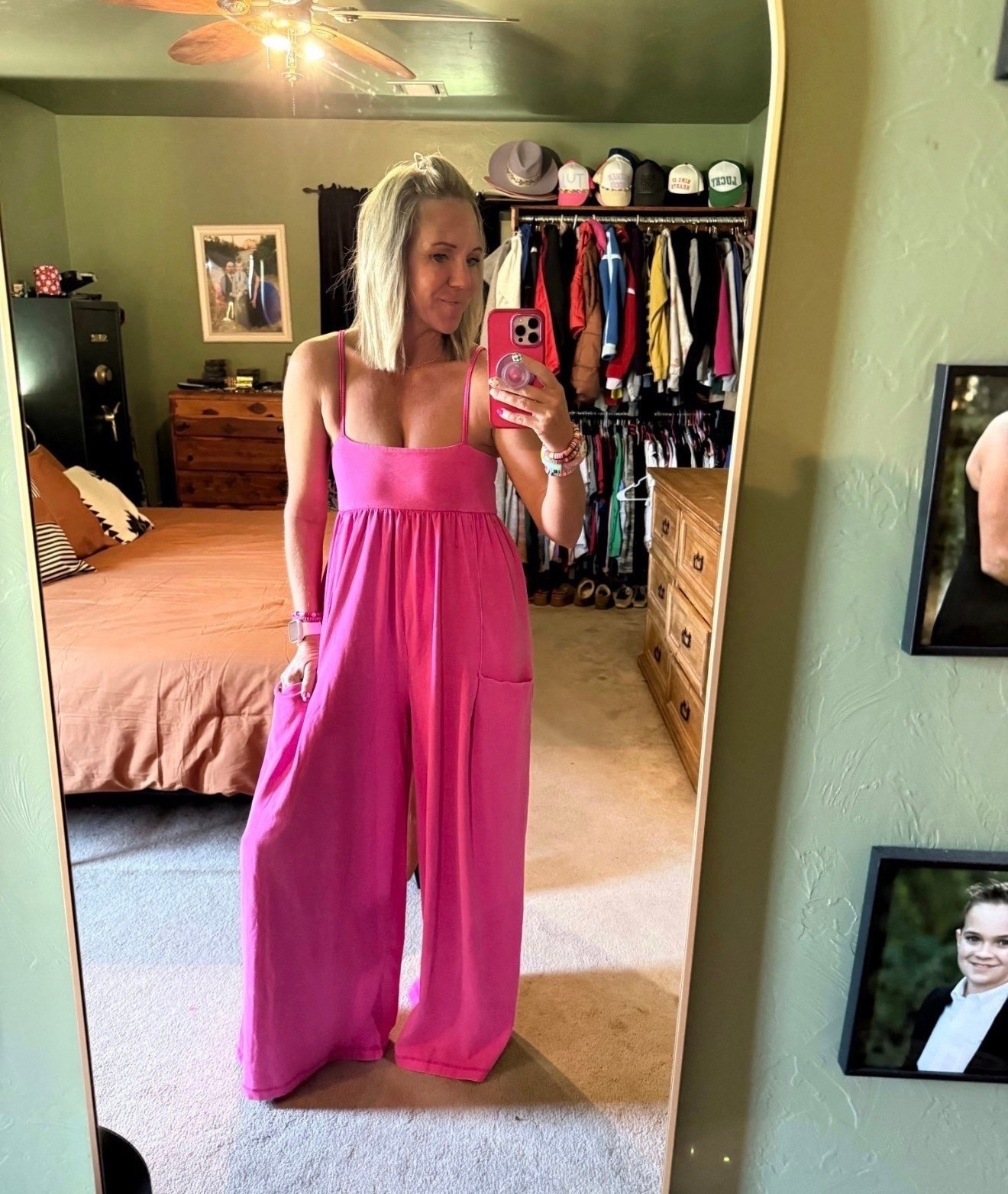 Okay but THIS is your sign to wear the bright outfit 💗🔥
You don’t need a reason to stand out. This jumpsuit from @freepeople is perfect  

Comfy, flattering, and gives confident energy all in one 🙌🏼

This one is a YES for spring/summer or even date night 💕

#ltkstyle #pinkoutfit #springstyle #momstyle #confidenceincolor #ootd #womenwhowearpink

#LTKootd #LTKmomlife #LTKOver40