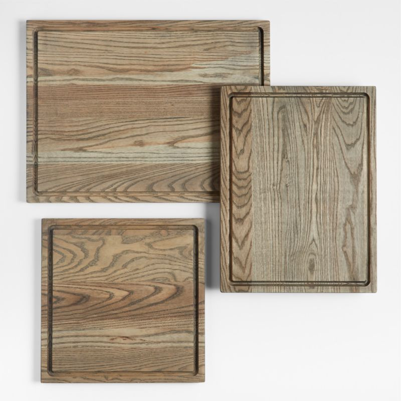 Crate & Barrel Grey Wash Face-Grain Cutting Board | Crate & Barrel | Crate & Barrel