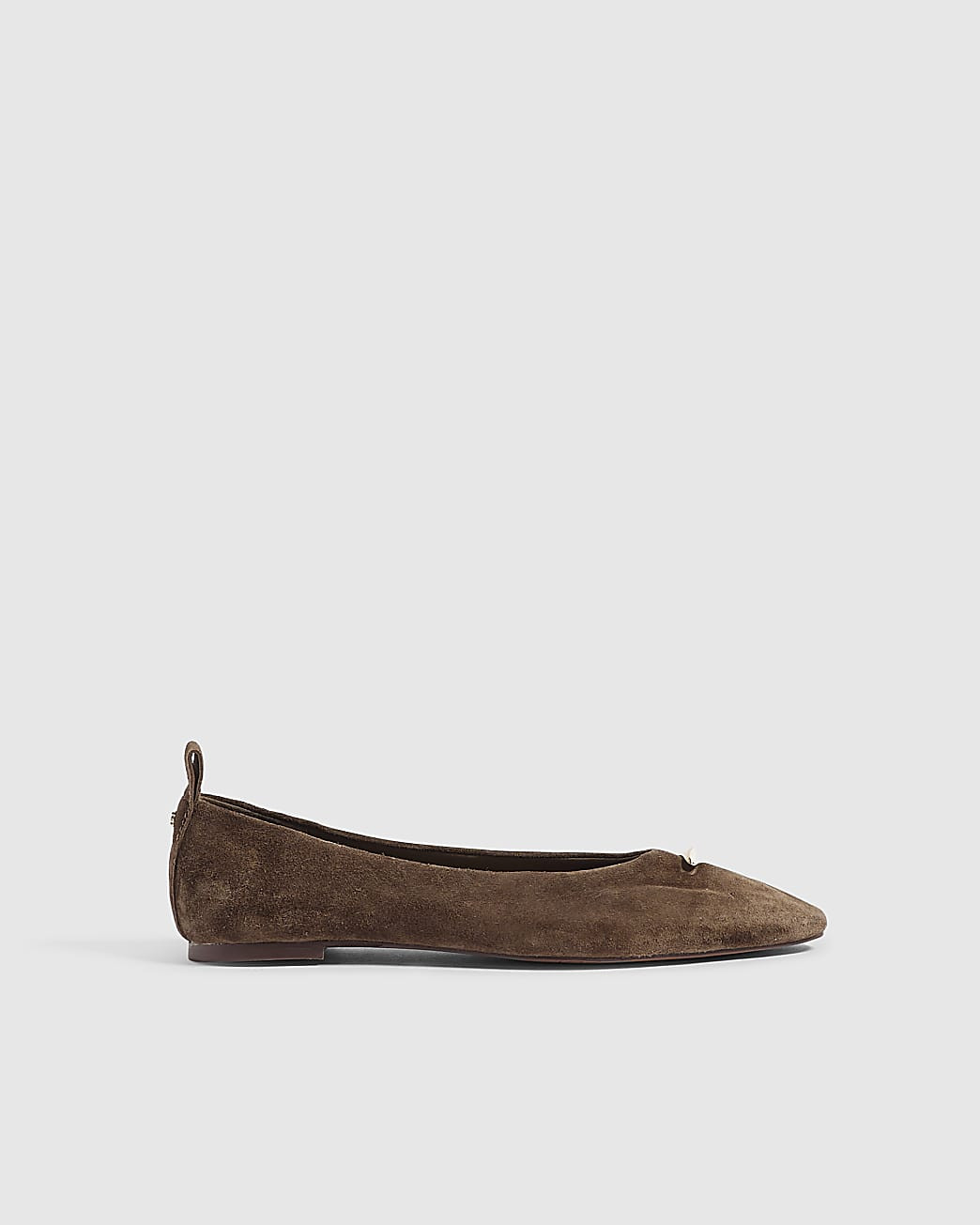 Beige Suede Pointed Toe Ballet Shoes | River Island UK & IE