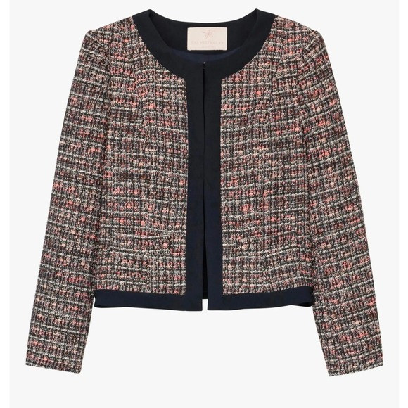 NWT Gal Meets Glam Marley Bouclé Blazer Jacket Womens Sz 2 Tweed Multi Color | Poshmark