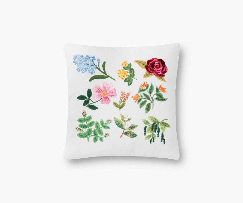 Floral Study Embroidered Pillow | Rifle Paper Co.